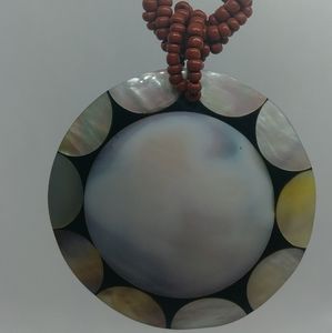 Coral beaded necklace